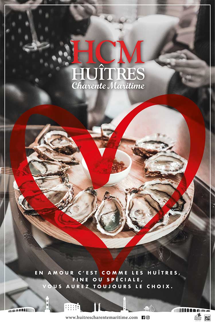 la recette saint Valentin 2022 Huîtres Charente Maritime